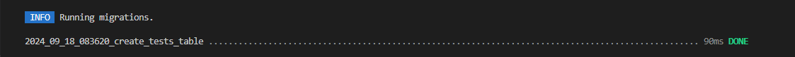 INFO Running migrations.