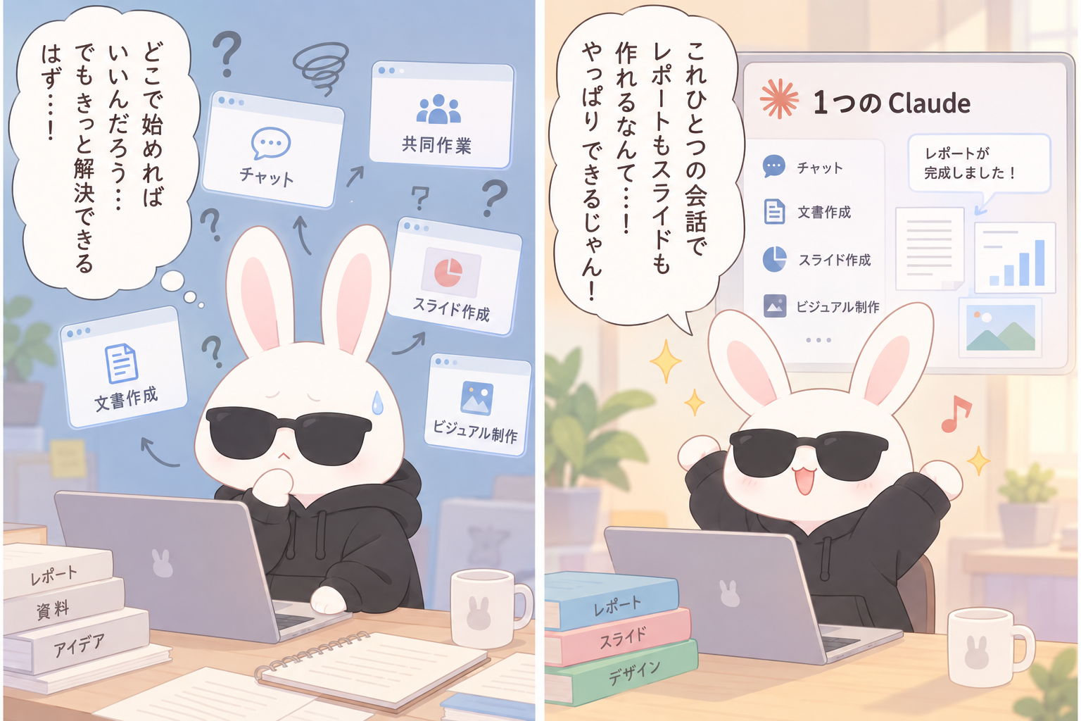 Claude Coworkとチャットが統合、「1つのClaude」へ　Docs・Slidesも新登場のアイキャッチ画像