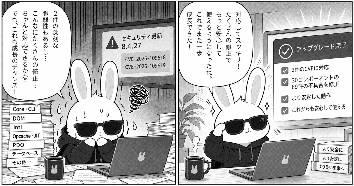 PHP 8.4.27公開、2件のCVEに対応するセキュリティリリースのアイキャッチ画像
