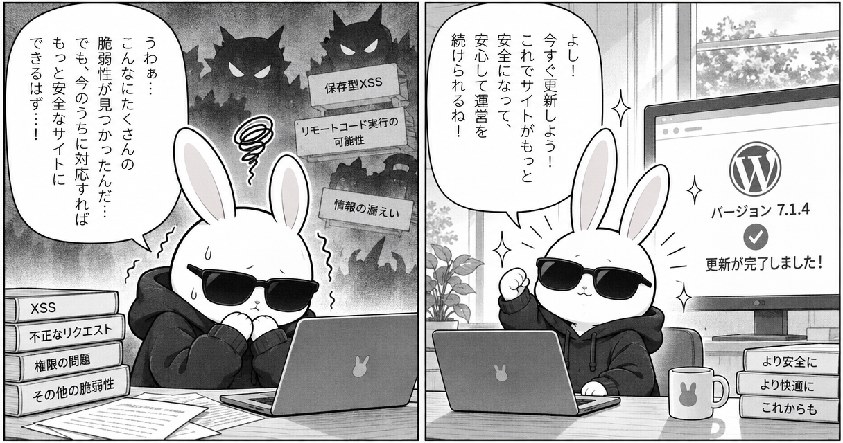 WordPress 7.1.4公開、複数の脆弱性を修正するセキュリティリリースのアイキャッチ画像