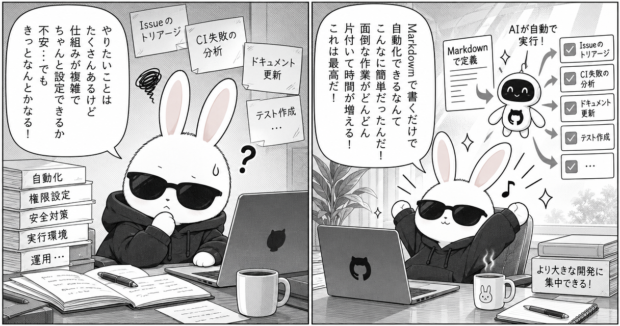 GitHub Agentic Workflowsが一般提供開始、Markdownで定義するAI自動化のアイキャッチ画像